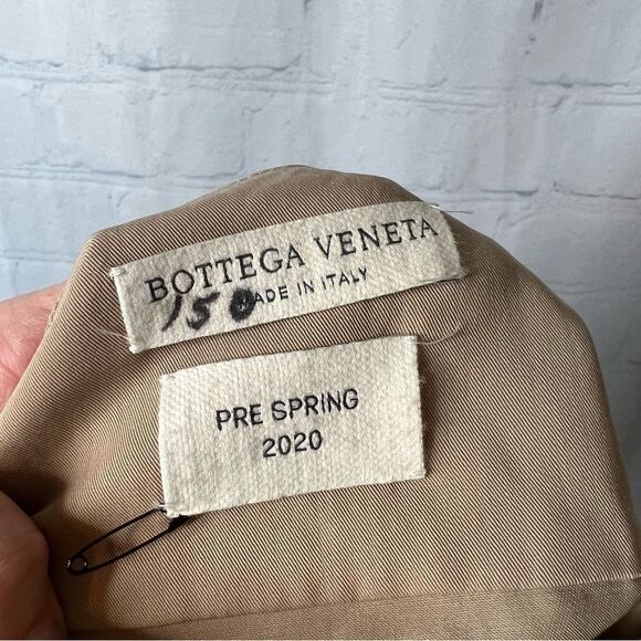 NEW Bottega Veneta tan wool twill draped wrap top size 42 - Picture 9 of 16